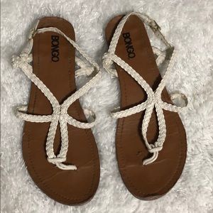 BONGO White Strappy Sandals Size 10